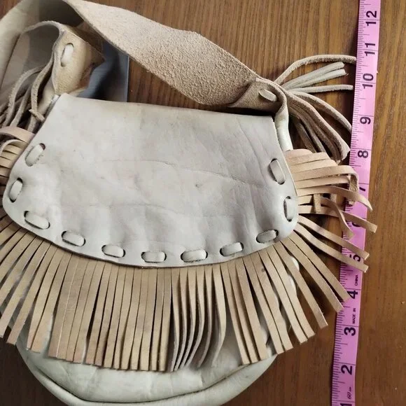 Raw Leather Fringed Crossbody - Picture 8 of 8